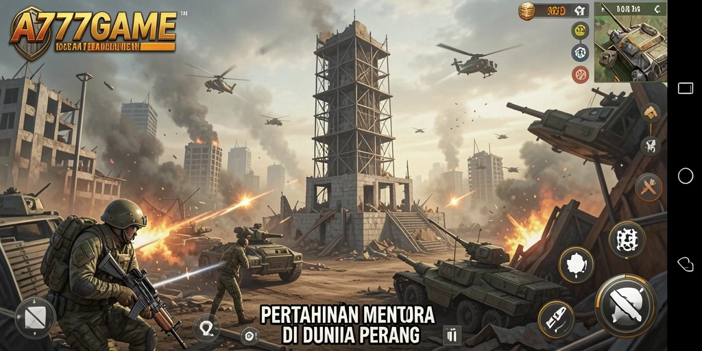 Tampilan gameplay A777GAME dalam pertempuran Tower Defense yang seru.