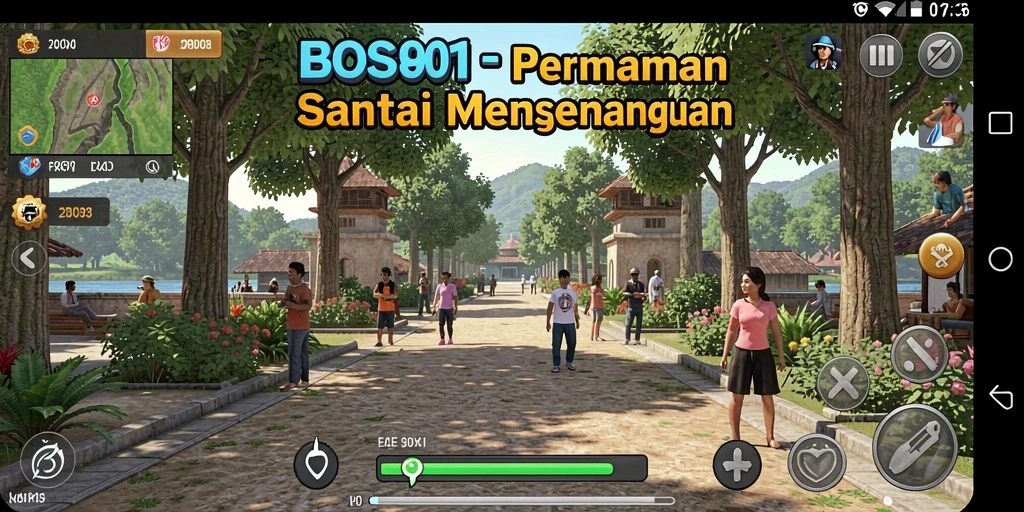 Tangkapan layar menunjukkan gameplay BOS01 yang seru dan interaktif.