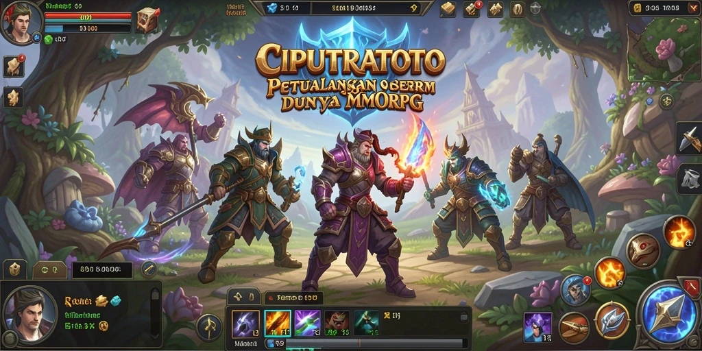 Screenshot gameplay menampilkan pertarungan epik di dunia CIPUTRATOTO.