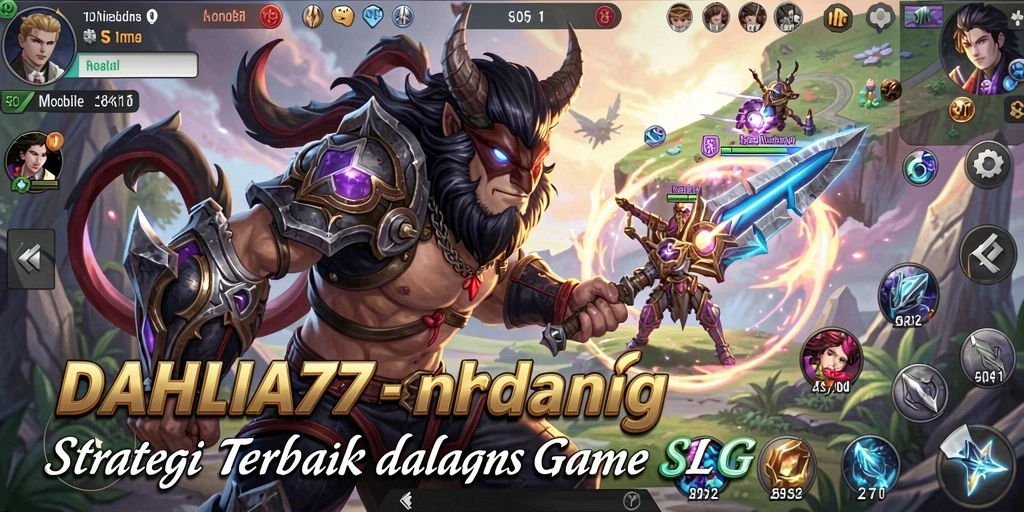 Tangkapan layar game DAHLIA77 yang menunjukkan pertempuran strategis.
