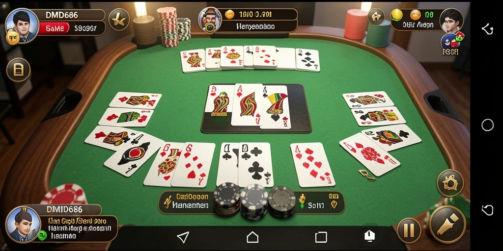 Gameplay DMD686 yang seru dan menantang dalam permainan Gaple.