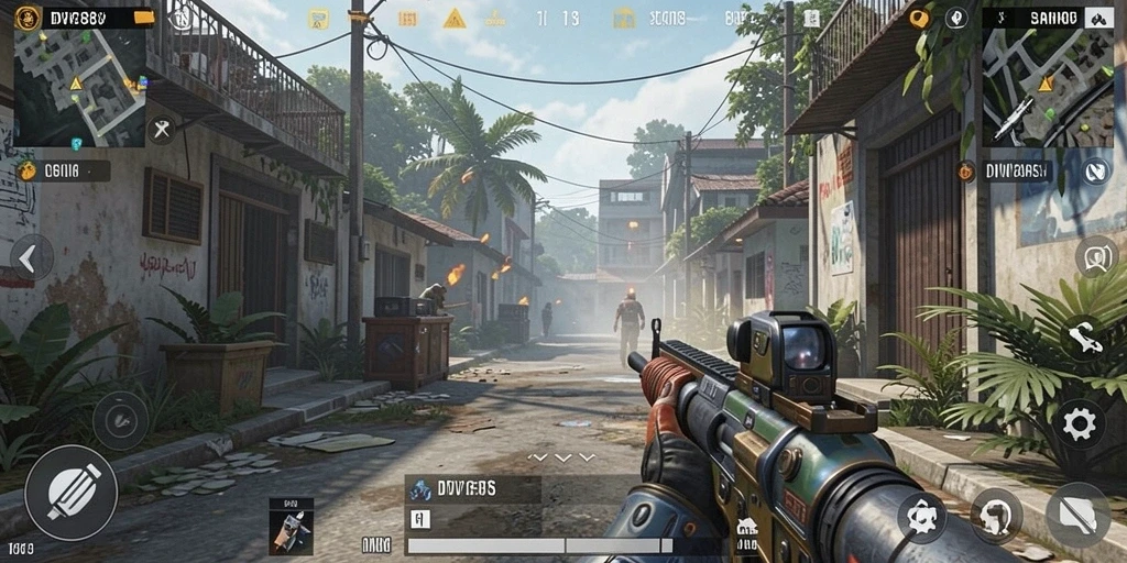 Screenshot dari gameplay intens dan aksi mendebarkan dalam DV188.