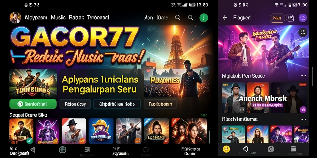 Tampilan gameplay GACOR77 yang memukau dengan koleksi lagu-lagu terbaru.