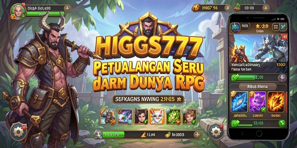 Tampilan gameplay seru di HIGGS777 dengan karakter dan pertempuran yang menarik.