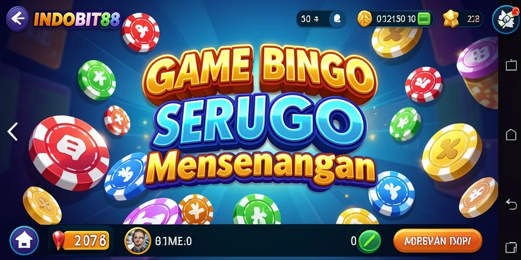 Tampilan gameplay menarik dari INDOBIT88 dengan suasana Bingo yang seru.