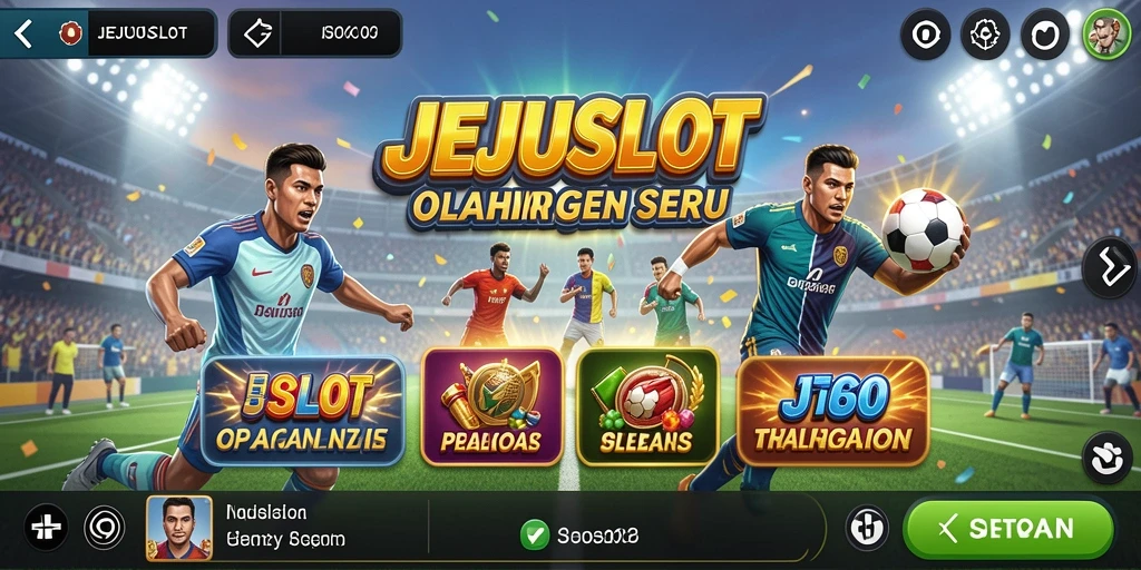 Tampilan gameplay seru di JEJUSLOT dengan tema olahraga.