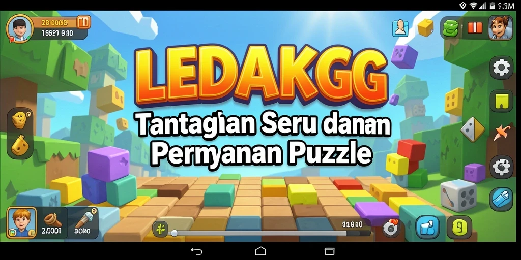 Tampilan gameplay LEDAKGG dengan tantangan puzzle yang menarik.