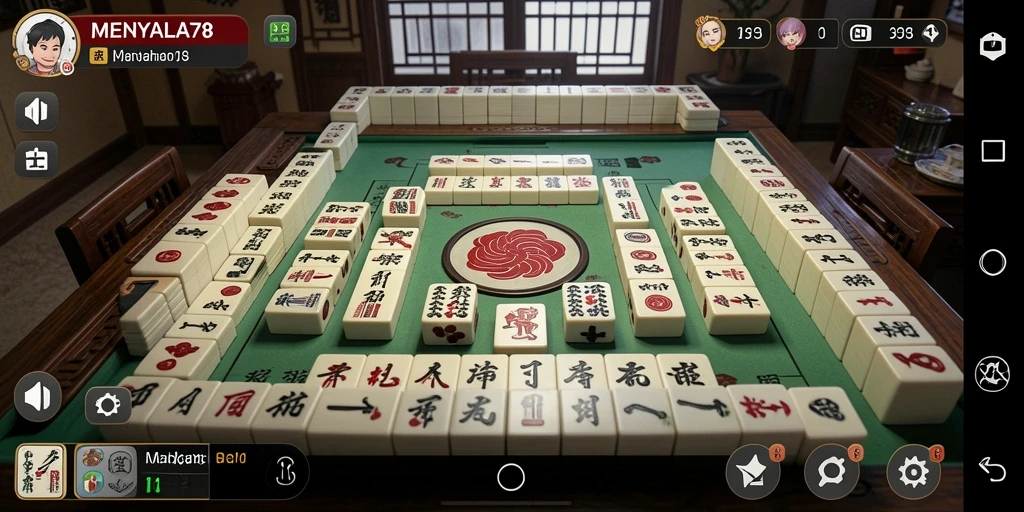 Tampilan menarik dari gameplay Mahjong di MENYALA78.