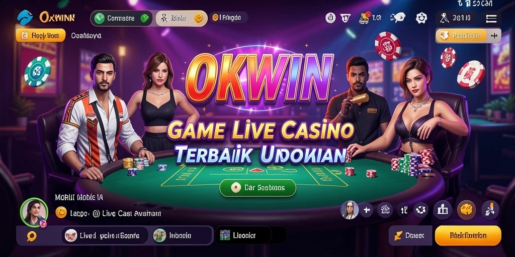 Tampilan permainan Live Casino di OKWIN yang mengesankan dan interaktif.