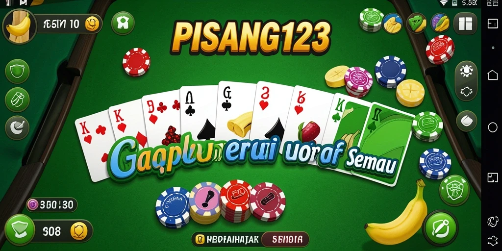 Screenshot PISANG123 menampilkan gameplay Gaple yang seru dan interaktif.