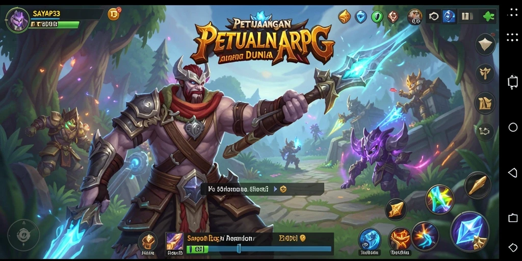 Keberanian melawan monster di dunia fantasi yang menakjubkan.